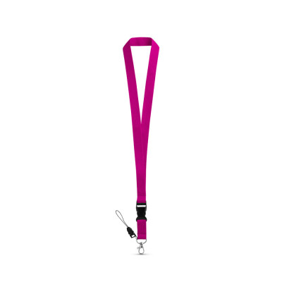 ANQUETIL. Polyester lanyard with metal carabiner
